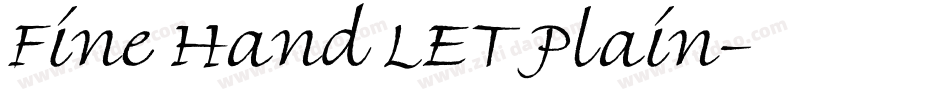 Fine Hand LET Plain字体转换